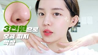 ENG 블랙헤드 꿀팁 ✨3천원으로 모공 피지 박살내기   피부과 필링그대로 skin care 연우Yeonwoo [upl. by Eerac]