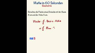 Fläche Dreieck berechnen leicht gemacht Mathe lernen mit Mathetipps 🧮 [upl. by Nofets]