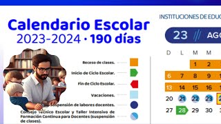 CALENDARIO ESCOLAR 2023 2024 DEL ESTADO DE GUANAJUATO [upl. by Paget]