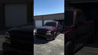 Burgundy Wine 🍷 Silverado Cateye Dropped Low Led Headlights Sunroof silverado cateye chevy [upl. by Ellery329]