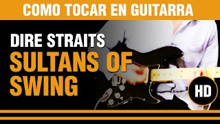 Sultans of swing de Dire straits  Como tocar en Guitarra TUTORIAL  VIDEO AULA [upl. by Johnath977]