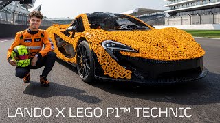 Lando Norris drives LEGO P1 at Silverstone [upl. by Ahsatin669]