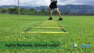 Agility Ladder Drills Scissors Jumps [upl. by Ablasor]