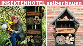 Insektenhotel bauen  DIY  Wildbienenhotel richtig selber bauen  Insektenhaus aus Holzkisten [upl. by Corty745]