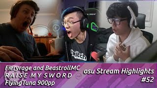 BeasttrollMC Fieryrage Raise my Sword and FlyingTuna 900pp  osu stream highlights 52 [upl. by Flossy]