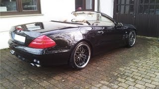 Soundcheck  Mercedes SL 500 R230 with Carlsson back exhaust HD Audio [upl. by Lledniw696]