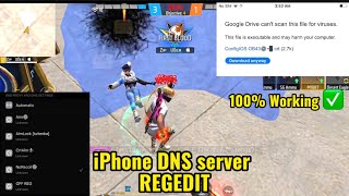 IPHONE 📲 DNS SERVER ✅ REGEDIT 💯  WORKING ✅ foryou regeditvip freefirepakistan [upl. by Ynnad]