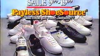 Payless Shoe Source  Store  Pro Wing Commercial 1989 [upl. by Akinek]