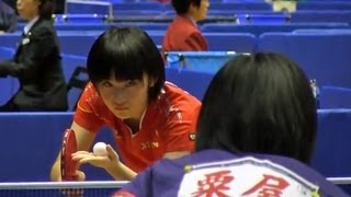 Table Tennis 加藤美優 × 粟屋美佳 22 全日本卓球2012119 [upl. by Retsub115]