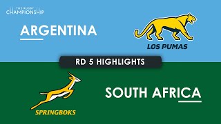 HIGHLIGHTS  ARGENTINA v SOUTH AFRICA  The Rugby Championship 2024 [upl. by Enitsed]