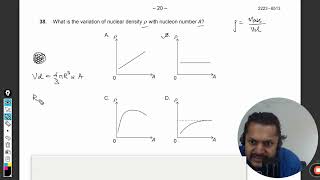 What is the variation of nuclear density r with nucleon number A [upl. by Evadne]