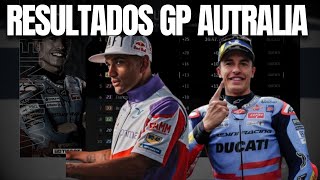 RESULTADOS DEL MUNDIAL DE MOTO GP DE AUSTRALIA [upl. by Florenza3]