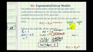 Ex Exponential Decay Function  Half Life [upl. by Navaj]