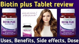 Biotin plus tablet  uses side effects benefits dose hair growth skin [upl. by Monique184]