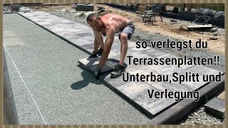 So verlegst du Terrassenplatten 5cm auf Splitt Schritt für Schritt erklärt [upl. by Elke]