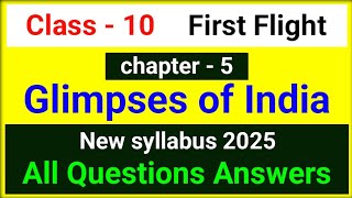 Glimpses of India question answer class 10 english first flight ch  5 [upl. by Laws]