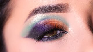 Colourful eye Makeup Tutorial  Cut crease eyeshadow Look  Shilpa [upl. by Lindsy]