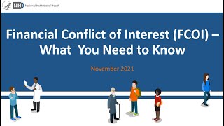 Financial Conflict of Interest FCOI – What You Need to Know [upl. by Muscolo942]