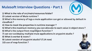 Mulesoft Interview Questions Part1 [upl. by Ahsenev611]