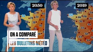 Canicule  on a comparé la météo futuriste dEvelyne Dhéliat en 2050 avec celle de 2019 [upl. by Eillil634]