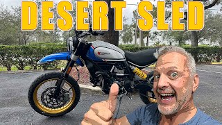 2023 Ducati Scrambler Desert Sled Review [upl. by Ailaham]