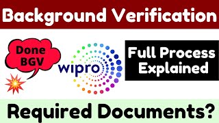 How to do Background Verification for Wipro  Documents Upload for Wipro Background Verification [upl. by Aguie]