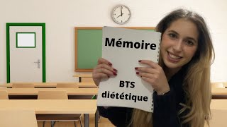 BTS DIÉTÉTIQUE  le mémoire tout ce quil faut mettre dedans   Léa Réveillée [upl. by Claudio]