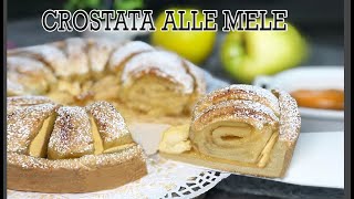 CROSTATA ALLE MELE ARROTOLATA semplice facile e veloce 🍰 Light apple rolled tart [upl. by Ynneg434]