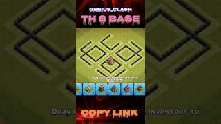 Th 8 New Base WarTrophy clashofclans shorts th8 baselink coc [upl. by Ecnahoy54]