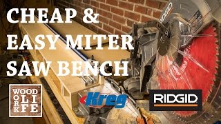 Cheap amp Easy Miter Station for any Flat Surface  Woodworking Builds [upl. by Refinne]