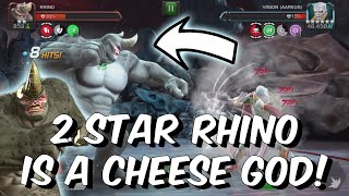 2 Star Rhino is a GOD TIER CHEESE MVP for Variant 6 Contamination  Marvel Contest of Champions [upl. by Einaoj]