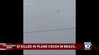 Chilling videos show passenger plane in free fall from sky in Brazil [upl. by Enelkcaj]