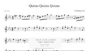 Partitura de Sax Alto Quizas Quizas Quizas  Nat King Cole [upl. by Eicrad]