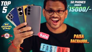 TOP 5 Best 5G Phones Under 15000 in Flipkart amp Amazon Sale l Best SmartPhones Under 15000 [upl. by Eilloh]