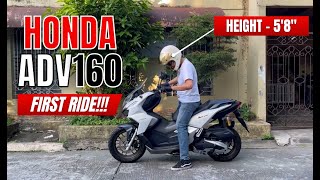 HONDA ADV 160 FIRST RIDE [upl. by Airamat668]