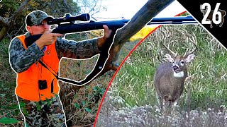 MUZZLELOADER HUNTING ACTION BIG BUCK  Iowa Deer Hunting [upl. by Oirrad]