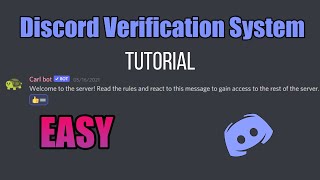 The Easiest Way to Set Up A Verification System in Your Discord Server I Discord Server Tutorial [upl. by Calan177]