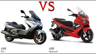 Kymco Xciting 500 vs Gilera Nexus 500 Test specification comparison [upl. by Otho]