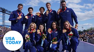 US figure skaters receive gold medals two years after Winter Olympics  USA TODAY [upl. by Lettig]