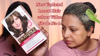 loreal excellence cream no ammonia hair color natural brown on more then 80 white hair  Kaur Tips [upl. by Shultz]