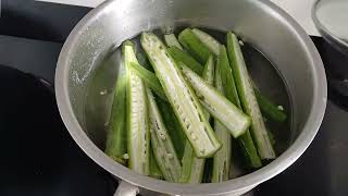 LADY FINGER SIMPLE RECIPE highlights cooking highlightseveryone youtubeshorts [upl. by Otreblif]