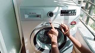 Bosch front load washing machine demo [upl. by Ayra761]