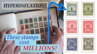 Germany  the hyperinflation stamps of 19221923  pulled out from old albums [upl. by Fried]