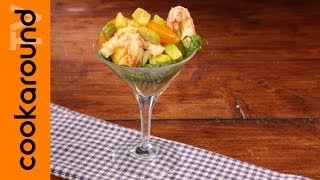 Cocktail di gamberi avocado e mela  Ricetta antipasto [upl. by Laamaj]