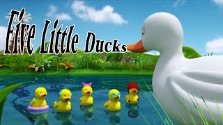 Cinque anatre poco  3D Filastrocca  Nursery Rhyme For Kids  Kids Songs  Five Little Ducks [upl. by Nnylyram693]