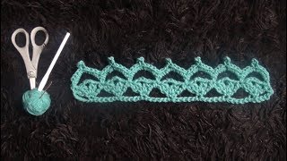 How to Crochet a Border Edging  Trim Stitch Pattern 805│by ThePatternFamily [upl. by Portwin]