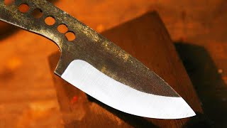 HOW TO MAKE A KNIFE BEVEL Trollsky Knifemaking [upl. by Anaes]