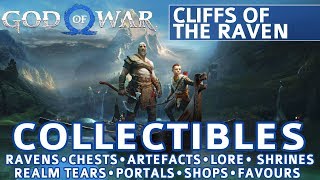 God of War  Cliffs of the Raven All Collectible Locations Ravens Chests Artefacts Shrines [upl. by Dinny]