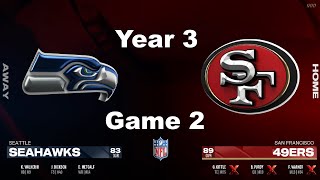 Franchise Madden 25 Seahawks Vs 49ers Simulation 2026 Year 3 [upl. by Jer412]