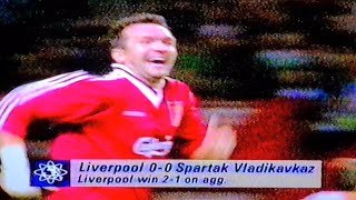 LFC Vs SPARTAK VLADIKAVKAZ 00 ANFIELD Second Leg reply 21 agg Uefa Cup 1995 [upl. by Yatnwahs]